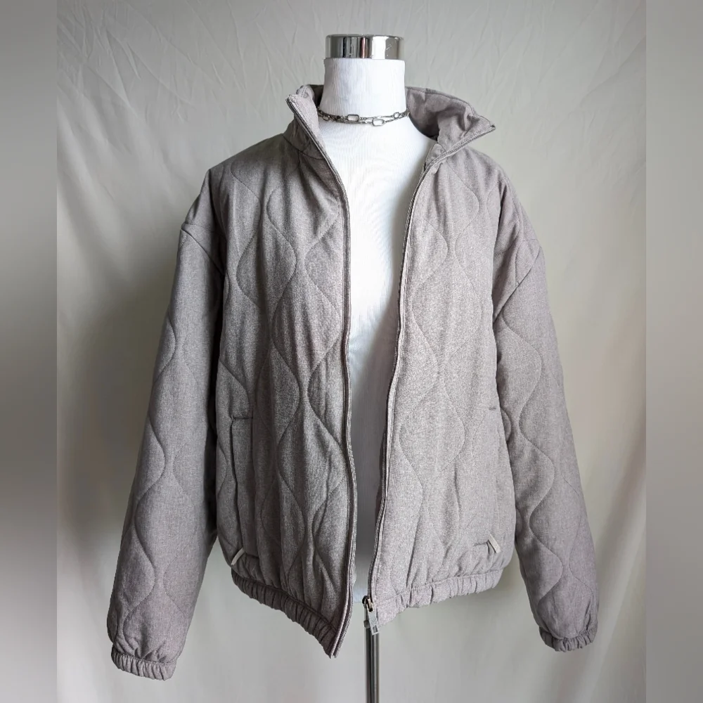 Avalanche Quilted Zip Jacket – Neutral Taupe | XL